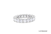 14K White Gold Round Diamond Eternity Anniversary Ring (3.25 ct)